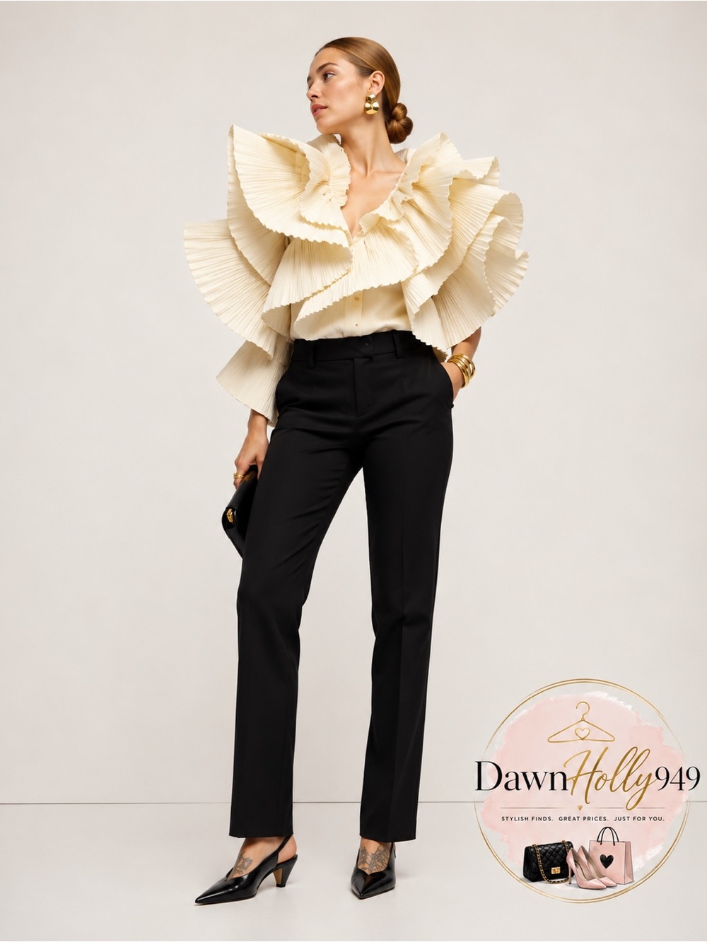 Banana Republic Black Straight-Leg Dress Pants